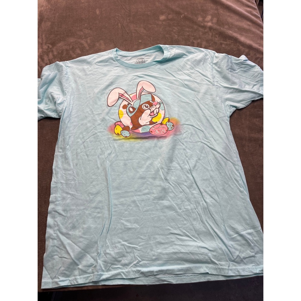 Buc-ee's Easter 2024 Every Bunny Needs Some Bunny Graphic T-Shirt Blue XL